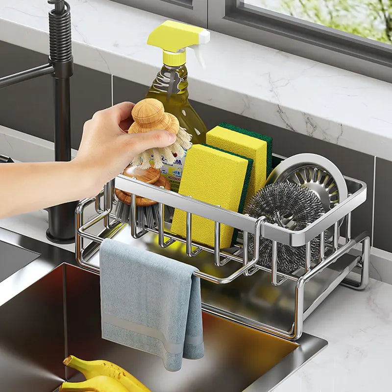Organizador de Pia Telescópico InoxClean - Bancada Seca e Organizada