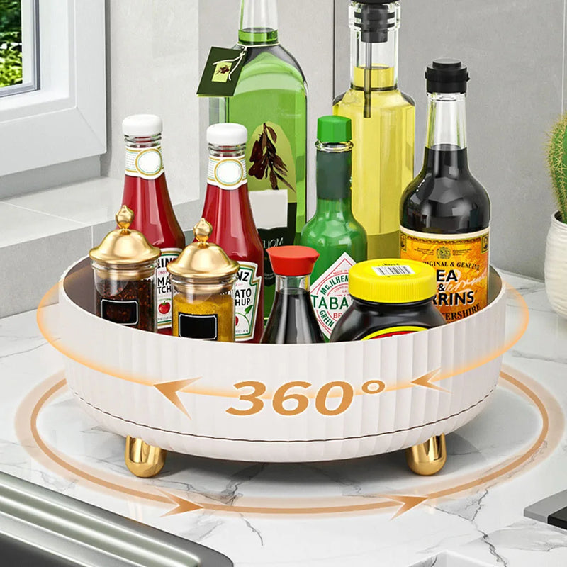 Organizador Giratório 360° - O Fim da Bagunça em Armários e Geladeiras