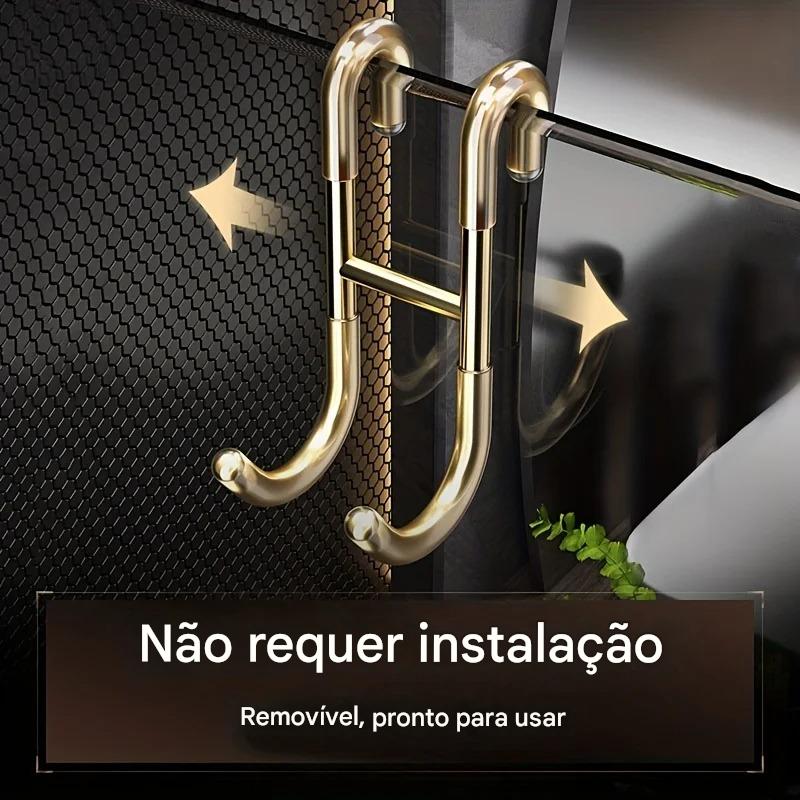 Gancho Premium para Box - Elegância e Praticidade Sem Furos