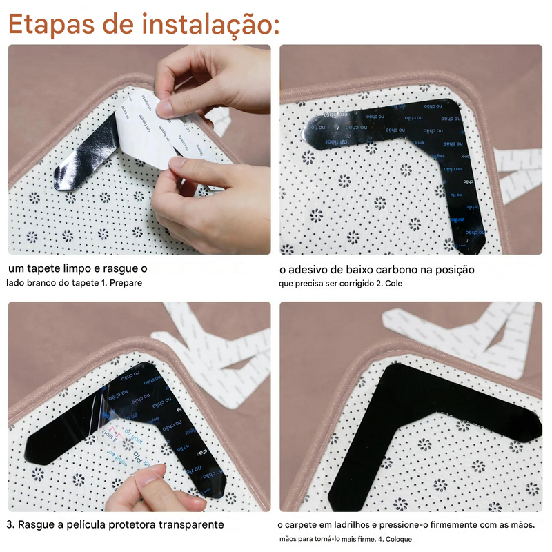 Fixadores Adesivos Antiderrapantes para Tapetes e Sofás