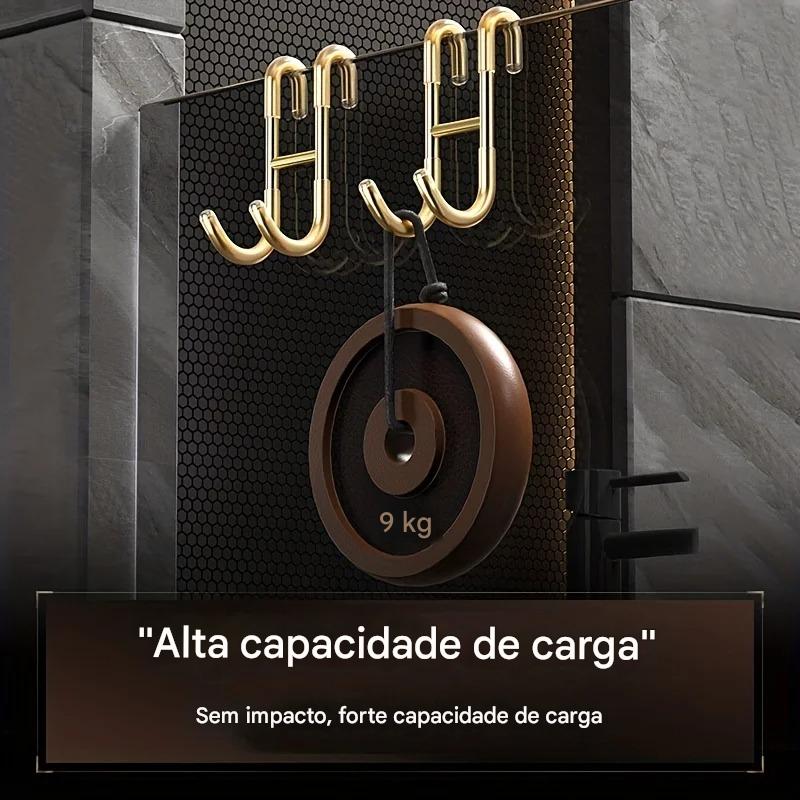 Gancho Premium para Box - Elegância e Praticidade Sem Furos