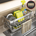 Organizador de Pia Telescópico InoxClean - Bancada Seca e Organizada
