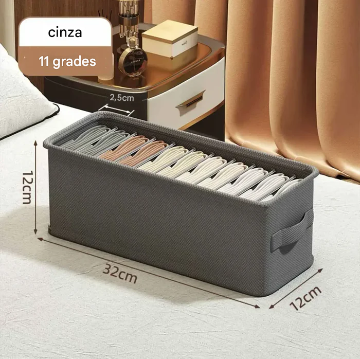 Organizador de Gavetas Crystal: Clareza e Ordem para Seu Closet