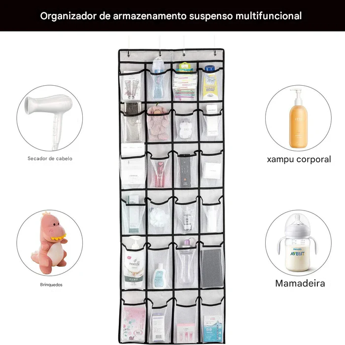 Sapateira Vertical Vision: 24 Bolsos Para o Fim da Bagunça